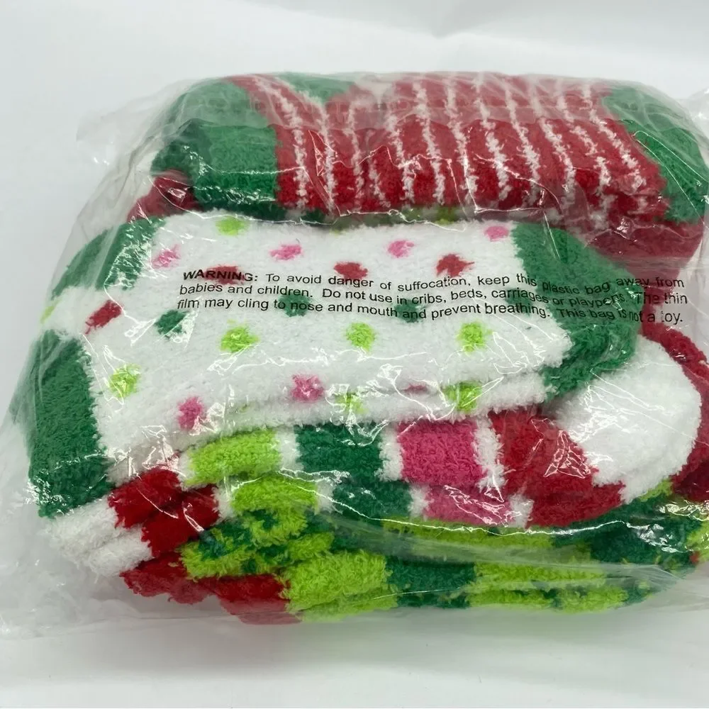 Women’s Fuzzy Plush Cozy Christmas Ankle Socks New